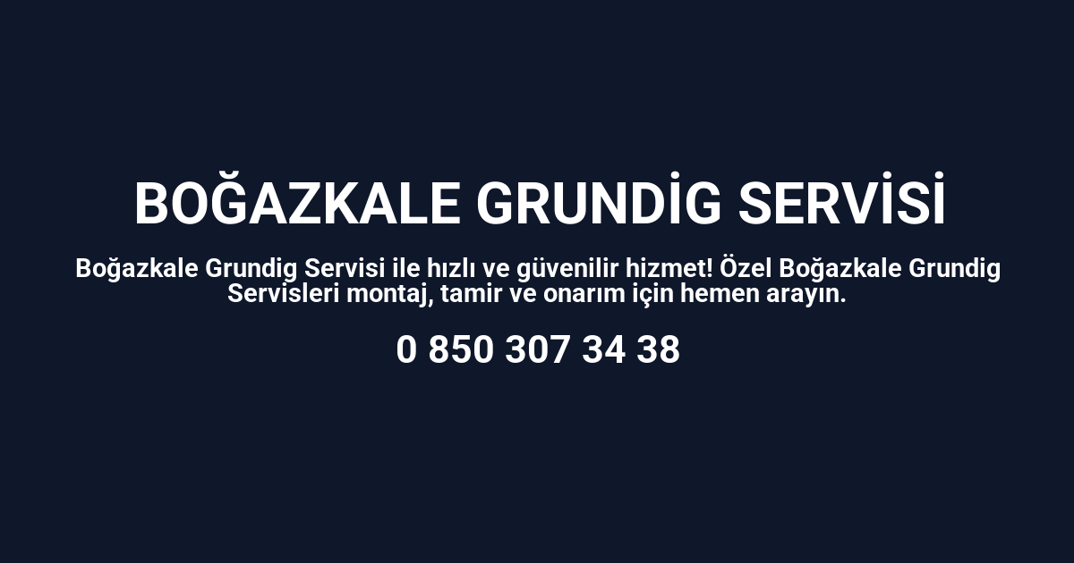Boğazkale Grundig Servisi